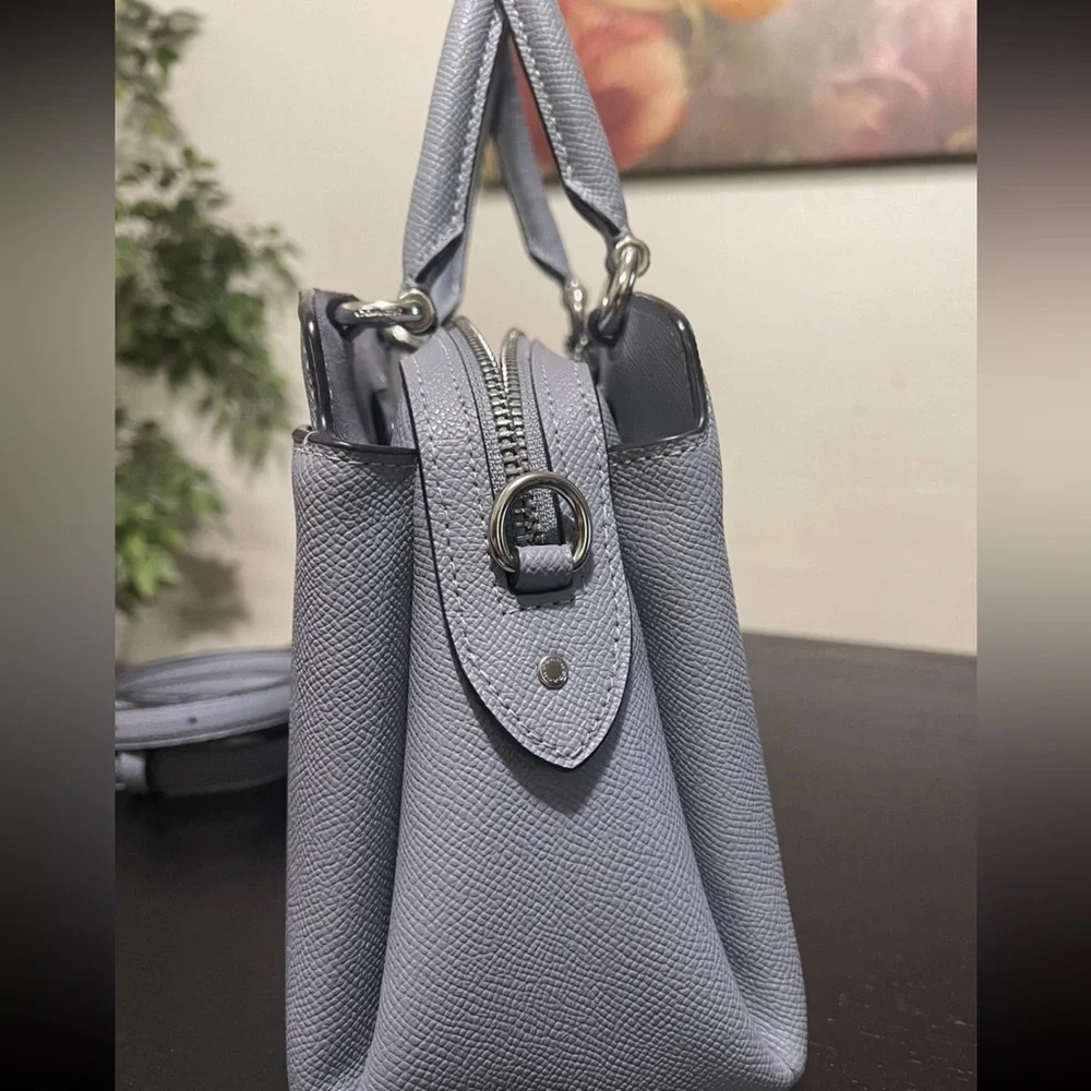 Coach Light blue  Leather Satchel - Picture 4 of 9